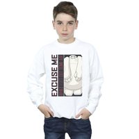 Disney Boy's Big Hero 6 Baymax Excuse Me Some Air Sweatshirt in White | Size: 9 Years