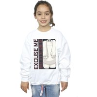 Disney Girl's Big Hero 6 Baymax Excuse Me Some Air Sweatshirt in White | Size: 12-13 Years
