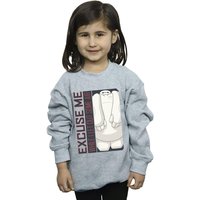 Disney Girl's Big Hero 6 Baymax Excuse Me Some Air Sweatshirt in Grey | Size: 12-13 Years