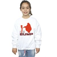 Disney Girl's Big Hero 6 Baymax Fist Bump Cutout Sweatshirt in White | Size: 3-4 Years