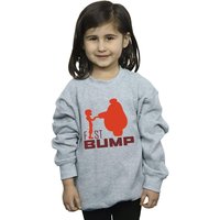 Disney Girl's Big Hero 6 Baymax Fist Bump Cutout Sweatshirt in Grey | Size: 9 Years