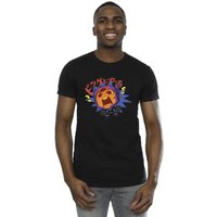 Disney Men's Big Hero 6 Baymax Hiro Angry Manga T-Shirt in Black | Size: 4XL