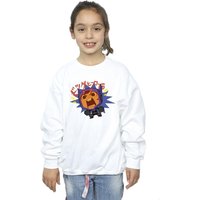 Disney Girl's Big Hero 6 Baymax Hiro Angry Manga Sweatshirt in White | Size: 7-8 Years