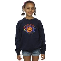 Disney Girl's Big Hero 6 Baymax Hiro Angry Manga Sweatshirt in Navy | Size: 5-6 Years