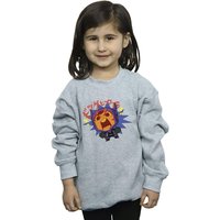Disney Girl's Big Hero 6 Baymax Hiro Angry Manga Sweatshirt in Grey | Size: 5-6 Years