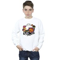 Disney Boy's Big Hero 6 Baymax Group Manga Sweatshirt in White | Size: 12-13 Years