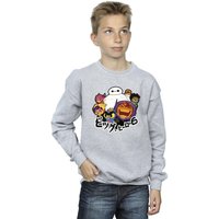 Disney Boy's Big Hero 6 Baymax Group Manga Sweatshirt in Grey | Size: 12-13 Years