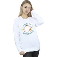 Disney Women's Big Hero 6 Baymax Hugs Everyday Sweatshirt in White | Size: Small