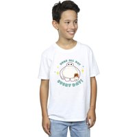 Disney Boy's Big Hero 6 Baymax Hugs Everyday T-Shirt in White | Size: 7-8 Years