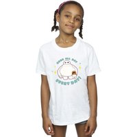 Disney Girl's Big Hero 6 Baymax Hugs Everyday Cotton T-Shirt in White | Size: 7-8 Years