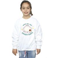 Disney Girl's Big Hero 6 Baymax Hugs Everyday Sweatshirt in White | Size: 7-8 Years