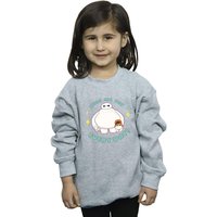 Disney Girl's Big Hero 6 Baymax Hugs Everyday Sweatshirt in Grey | Size: 5-6 Years
