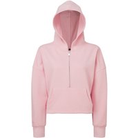 TriDri Women's Half Zip Hoodie in Light Pink | Size: 14-16