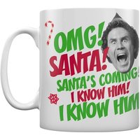 Elf Omg Santa Mug in White
