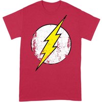 Flash Men's Distressed Logo T-Shirt in Red | Size: Medium