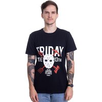 Friday the 13th Men's Day Of Fear T-Shirt in Black | Size: Medium