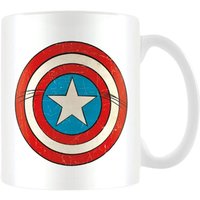 Marvel Shield Captain America Mug in Off-White