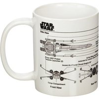 Star Wars X-Wing Fighter Sketch Mug in White
