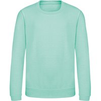 AWDis Just Hoods Plain Crew Neck Sweatshirt 3-4 Years in Mint | Size: 1-2 Years