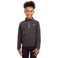 Trespass Girl's Sybil Micro Fleece in Dark Grey | Size: 5-6 Years