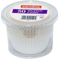Caroline Muffin & Cupcake Cases (Pack of 50) in White