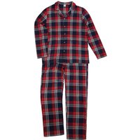 SF Men's Tartan Pyjama Set in Red | Size: 2XL