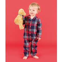 Larkwood Tartan All-In-One Nightwear in Red | Size: 6-12 m