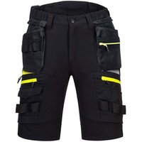 Portwest Men's Detachable Holster Pocket Shorts in Black | Size: 38R