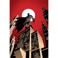 Batman Villain Skyline Poster in Red