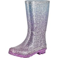 StormWells Women's Glitter Wellington Boots in Lilac | Size: 1