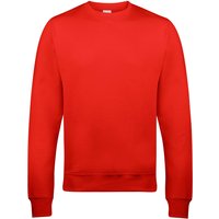AWDis Women's Just Hoods Crew Neck Plain Sweatshirt (280 GSM) in Red | Size: 4XL