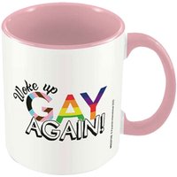 Pyramid International Woke Up Gay Again Mug in Pink