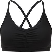 TriDri Women's Ruched Medium Impact Sports Bra in Black | Size: 2XL