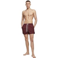 Build Your Brand Men's Swim Shorts in Red | Size: Medium