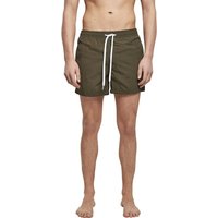 Build Your Brand Men's Swim Shorts in Olive | Size: Small