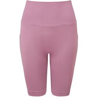 TriDri Women's Ribbed Seamless 3D Cycling Shorts in Mauve | Size: Medium