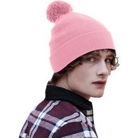 Beechfield Original Pom Pom Beanie in Pink