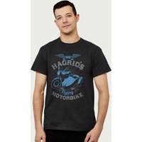 Harry Potter Men's Hagrids Flying Motorbike T-Shirt in Black | Size: Medium