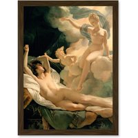 Artery8 Mythology Greek Guerin Morpheus Iris A4 Artwork Framed Wall Art Print in Brown