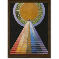 Artery8 Painting Hilma Af Klint 1907 Altarpiece No 1 Group A4 Artwork Framed Wall Art Print in Brown