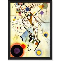 Artery8 Kandinsky Composition VIII A4 Artwork Framed Wall Art Print in Black