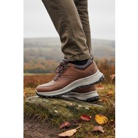Northwest Territory CLIFF Men's Leather Waterproof Walking Shoes in Brown | Size: 9