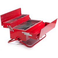 Suck UK Stainless Steel BBQ Grill Tool Box Red