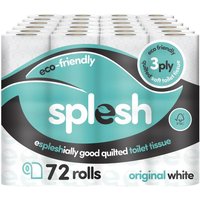 Splesh Toilet Roll' Soft & Quilted, Original White 72 Rolls