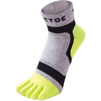 TOETOE Women's 1 Pack Sports Light Runner Toe Socks & Women in Green | Size: 6-8