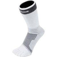 TOETOE Men's Sports Tennis Ankle Toe Socks - 1 Pack & Sports Socks in White | Size: 9-11