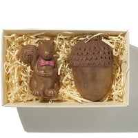 CHOC ON CHOC Golden Chocolate Squirrel & Acorn