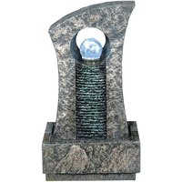 Primrose Ripple Effect Crystal Ball Water Feature with White LED Lights 59cm in Grey