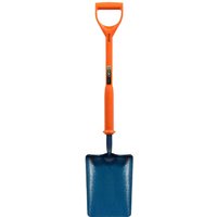 Pegdev Shocksafe Insulated Taper-Mouth Shovel 28" - BS8020:2012, Concrete & Tarmac in Orange