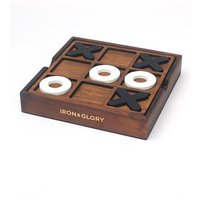 Suck UK Iron & Glory Wooden Noughts & Crosses (Tic Tac Toe)